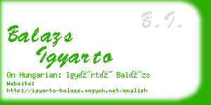 balazs igyarto business card